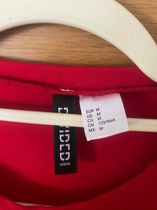 Top crop H&M fruncido talla 38