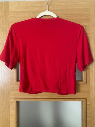 Top crop H&M fruncido talla 38