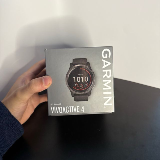 Garmin Vivoactive 4 Correa Cuero Negra