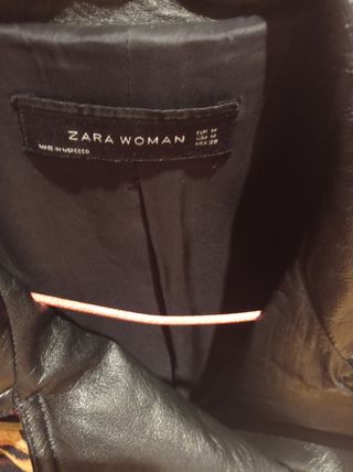 Cazadora Zara Estampada Cuello Solapa Talla M