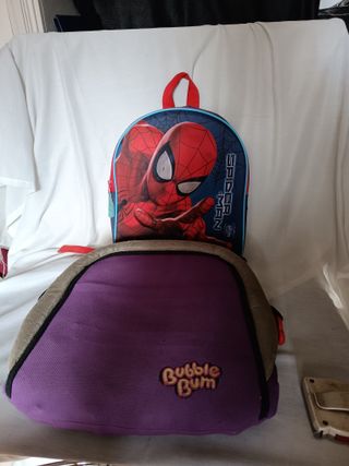 Mochila Homem Aranha + Assento de carro