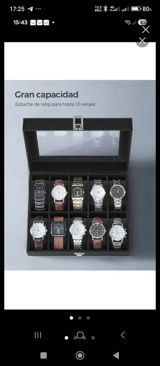 Estuche porta relojes