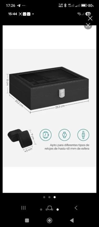 Estuche porta relojes