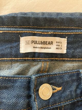 Jorts rectos tiro bajo Pull&Bear mujer talla 34