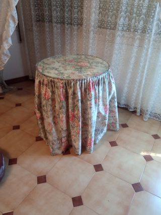 Mesa camilla 50cm diámetro con cristal