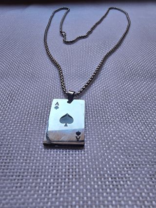 Cadena con colgante AS de Picas 60cm