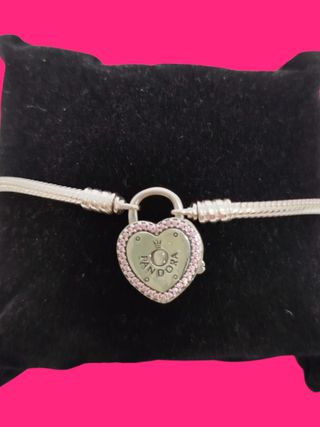 PULSERA PLATEADA 18.6 G PANDORA CIERRE COLGANTE CO