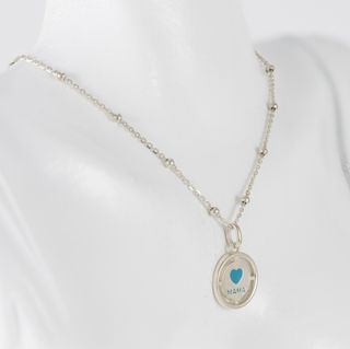 Colgante Tous Mama Corazón Azul Plata 925