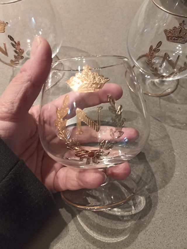 Set 3 Bicchieri Cognac Napoleon Oro