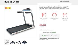 Cinta de correr Runlab G6310 BH Fitness