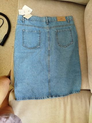 Falda vaquera botones mujer Talla L