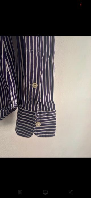 Camisa Polo Ralph Lauren Rayas Morado-Azul/Blanco