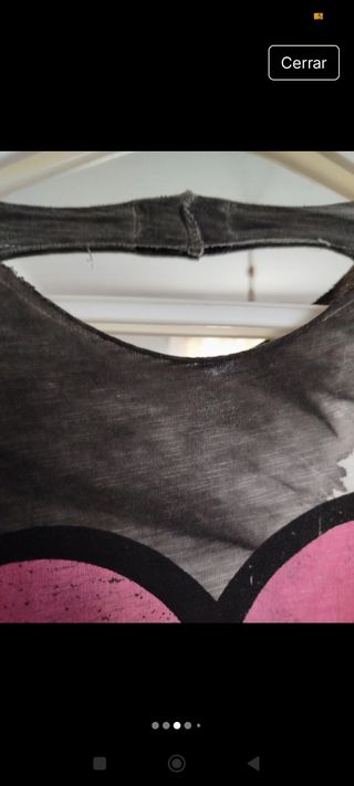 Camiseta Corazón Amor Negra y Rosa