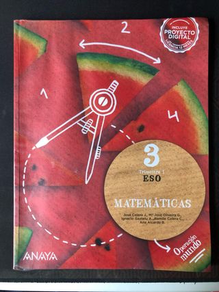 Libro Matemáticas 3ESO Trimestre 1 ANAYA