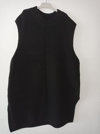 Chaleco de punto negro talla única