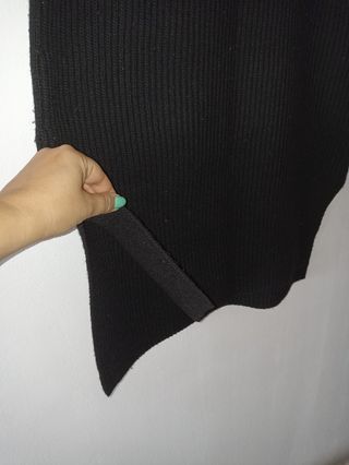 Chaleco de punto negro talla única