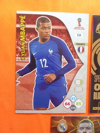Lote 5 Cromos Kylian Mbappé Real Madrid y Francia