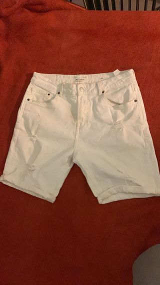 Pantalones cortos PULL&BEAR blancos Talla M
