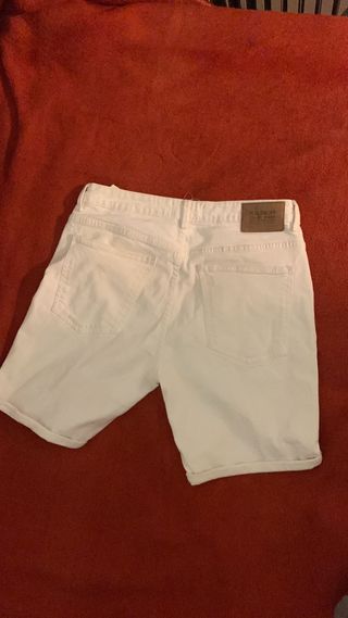 Pantalones cortos PULL&BEAR blancos Talla M