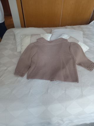 Chaqueta de punto beige Purificación García