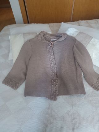 Chaqueta de punto beige Purificación García