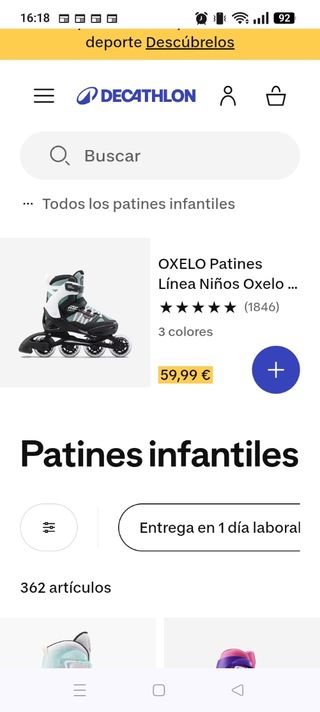 Patines en línea Oxelo FIT JR 35-38