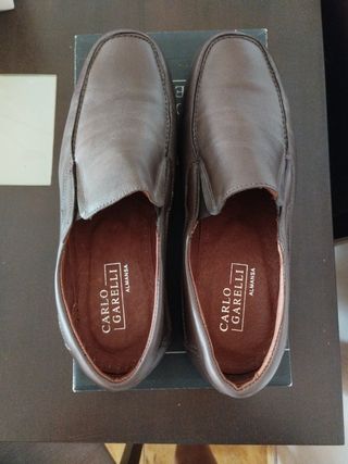 Zapatos de Piel Marrones Almansa Talla 45