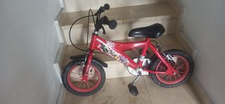 Bici niño con ruedines luces