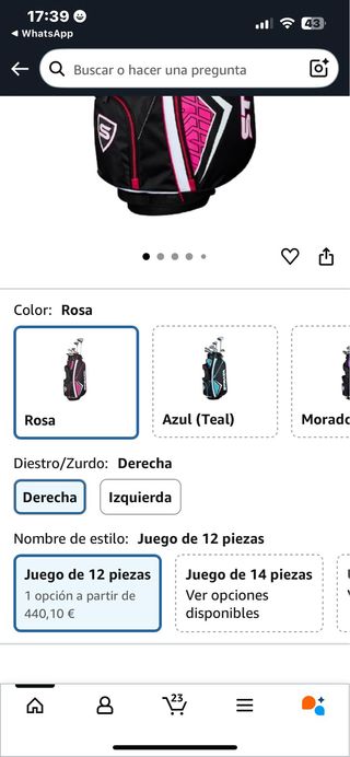 Set Palos Golf STRATA (6 palos) sin usar