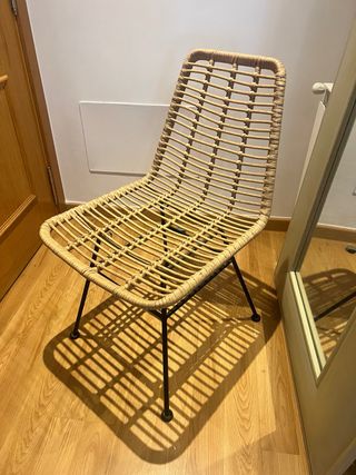 4 sedie beige in rattan Maison du Monde