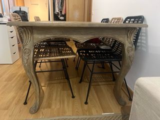 4 sedie beige in rattan Maison du Monde