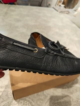 Zapatos náuticos Massimo Dutti serraje azul