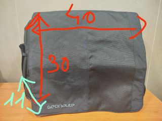 Bolsa maletín bandolera Geonaute negra