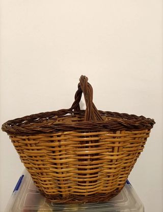 Cesta de mimbre para setas