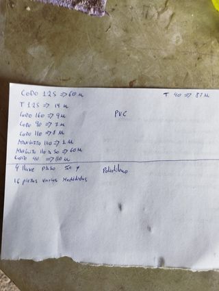 Lote fontanería PVC y accesorios