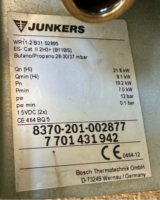 Termo Junkers Butano