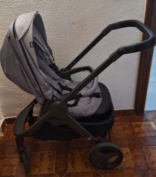 Capazo/Carrito Bebé Gris y Blanco