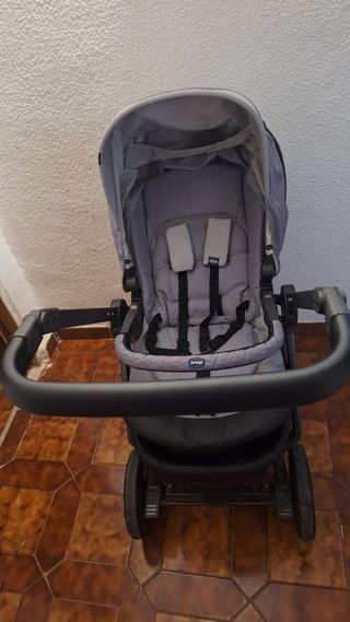 Capazo/Carrito Bebé Gris y Blanco