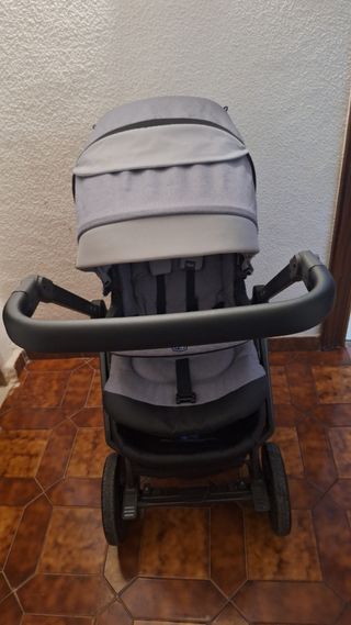 Capazo/Carrito Bebé Gris y Blanco