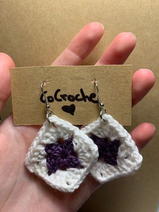 Pendientes crochet hechos a mano
