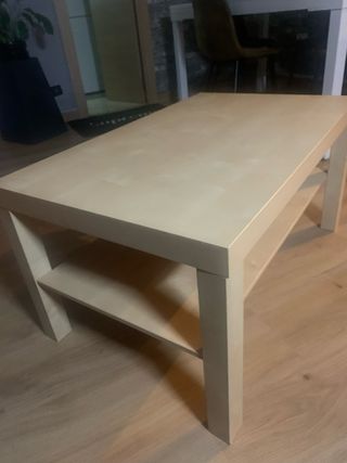 Mesa de centro de madera beige