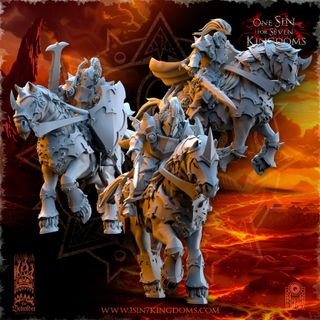 MINIATURAS REINOS DEL CAOS CABALLERIA PESADA 8 PZS