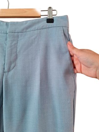 Pantalón recto Zara azul