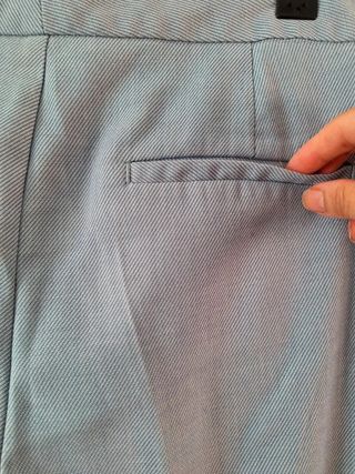 Pantalón recto Zara azul