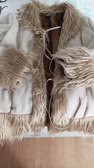 Chaqueta antelina forrada pelo