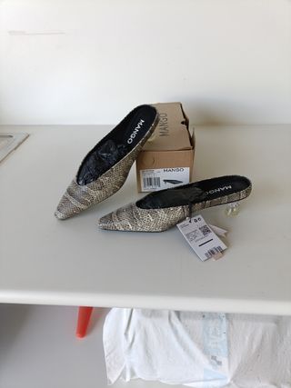 Zapatos Mango Talla 37 Serpiente
