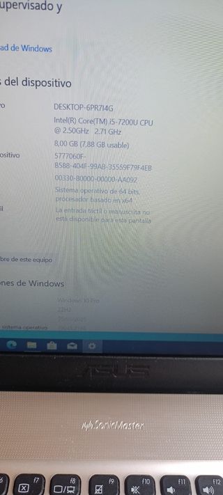 Portátil ASUS i5 - 7thgen
