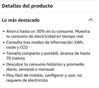 Monitor de energía Efergy inalámbrico