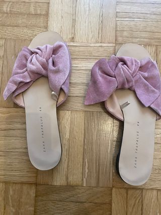 Sandalias Zara lazo rosa talla 36