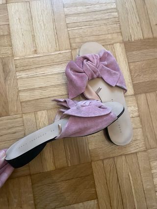 Sandalias Zara lazo rosa talla 36